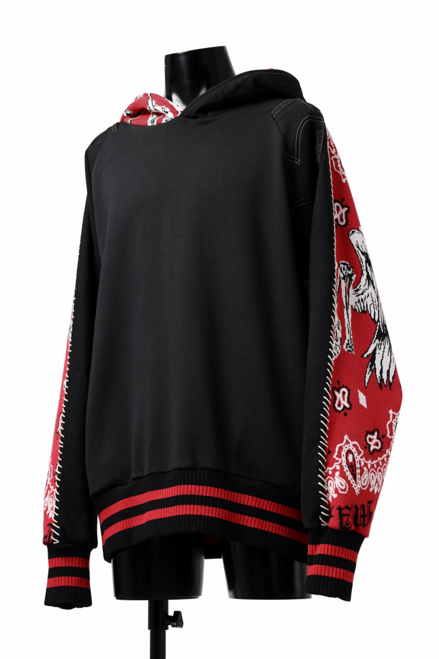 画像をギャラリービューアに読み込む, MASSIMO SABBADIN exclusive HOODY wt. VINTAGE DENIM/BANDANA APP. (dkb1)