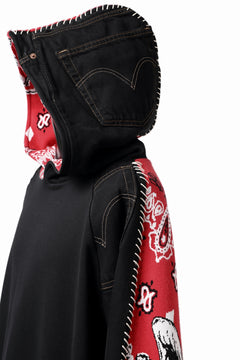 画像をギャラリービューアに読み込む, MASSIMO SABBADIN exclusive HOODY wt. VINTAGE DENIM/BANDANA APP. (dkb1)