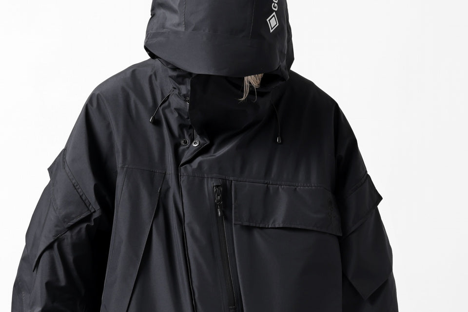 画像をギャラリービューアに読み込む, D-VEC x ALMOSTBLACK HOODED JACKET / GORE-TEX PRODUCT 2L PRIMALOFT SHELL (BLACK)