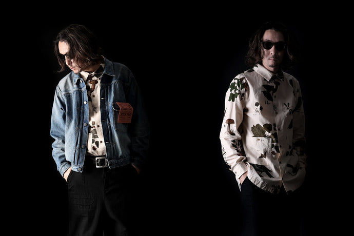 Denim jacket and shirt coordination  | FULLCOUNT  . Aleksandr Manamis F/CE.®  .