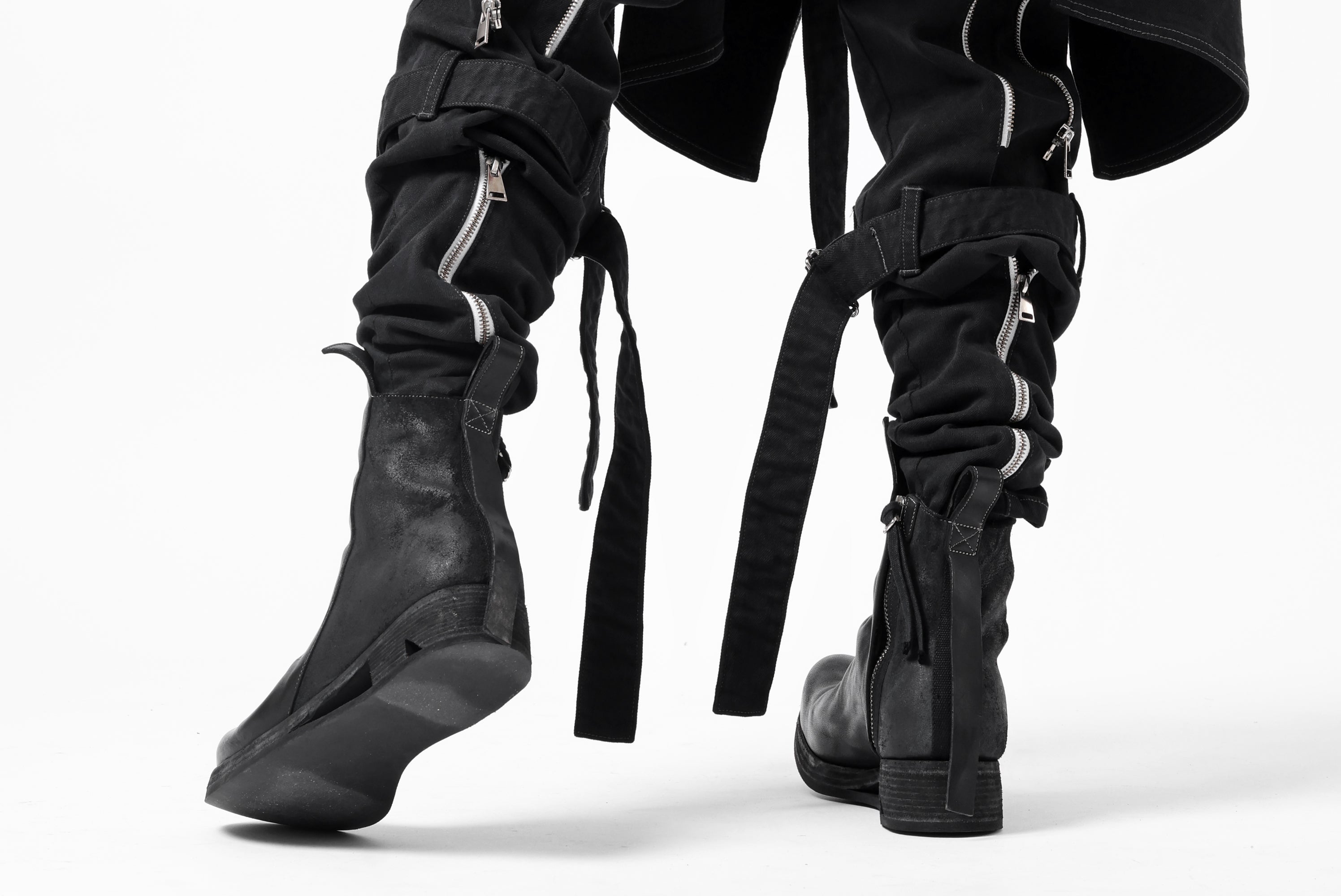 N/07 SEDITIOUS BONDAGE TROUSERS エヌゼロナナ N/07 SEDITIOUS BONDAGE TROUSERS / CRUSHED BLEACH DENIM (INDIGO)の