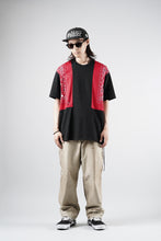 画像をギャラリービューアに読み込む, mastermind JAPAN BANDANA SS TEE / REGULAR FIT (BLACK x RED)