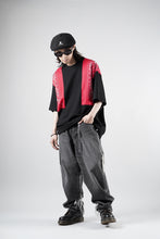 画像をギャラリービューアに読み込む, mastermind JAPAN BANDANA SS TEE / BOXY FIT (BLACK x RED)