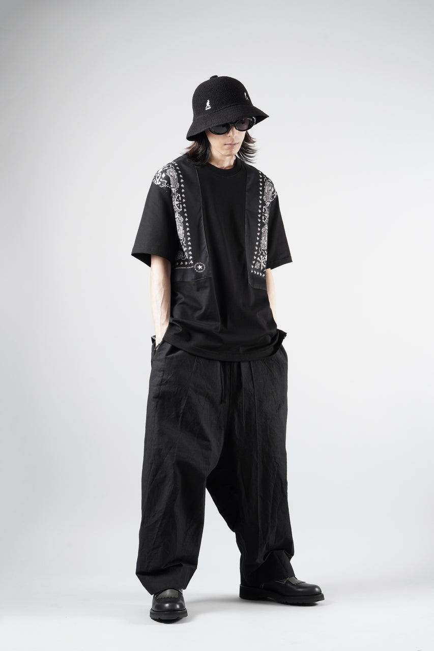 画像をギャラリービューアに読み込む, mastermind JAPAN BANDANA SS TEE / REGULAR FIT (BLACK x BLACK)