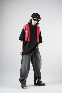 画像をギャラリービューアに読み込む, mastermind JAPAN BANDANA SS TEE / BOXY FIT (BLACK x RED)