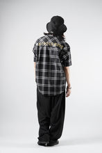 画像をギャラリービューアに読み込む, mastermind JAPAN MIXED-FABRIC POCKET SS TEE / REGULAR FIT (BLACK x BLACK)