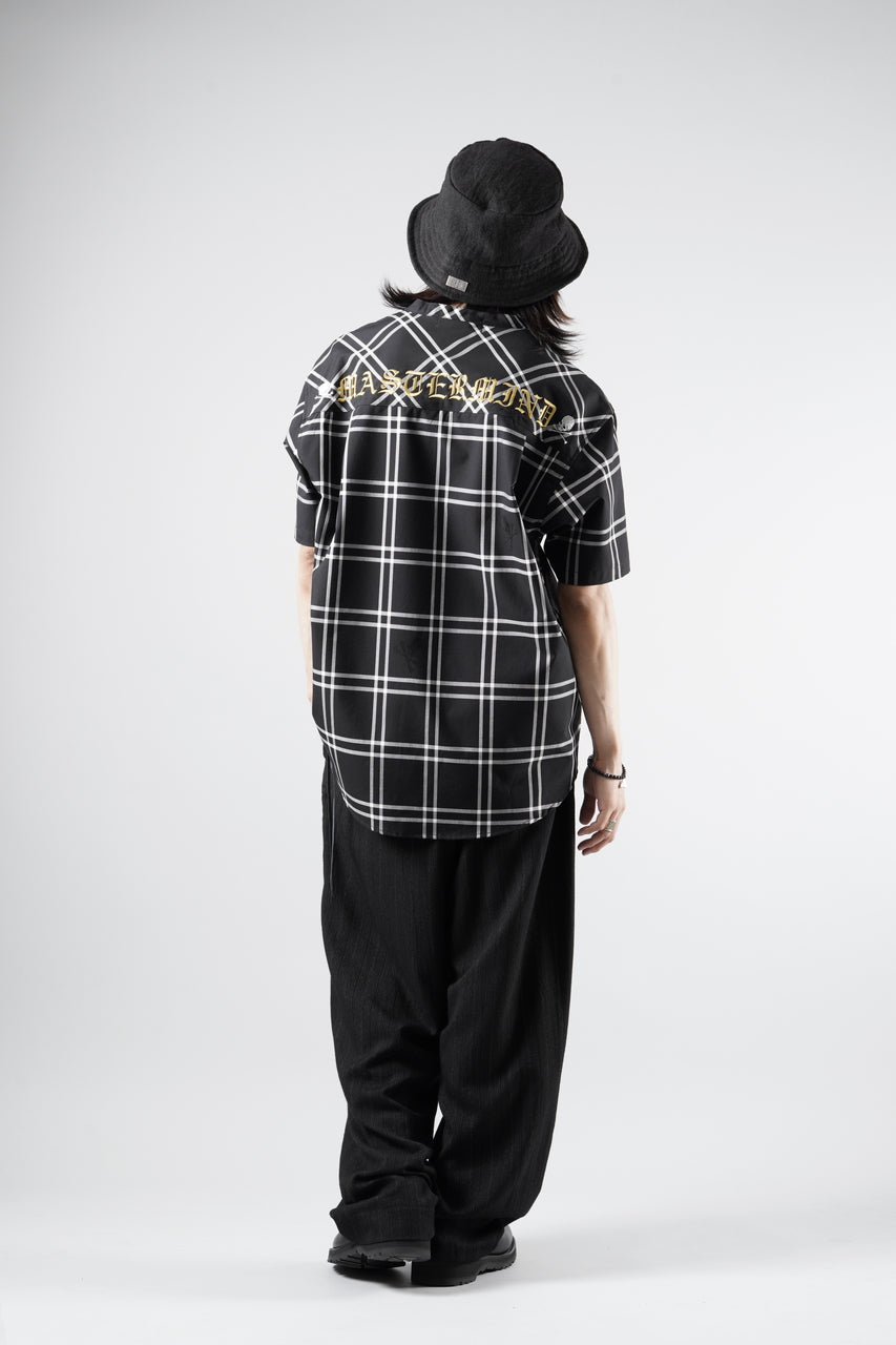 画像をギャラリービューアに読み込む, mastermind JAPAN MIXED-FABRIC POCKET SS TEE / REGULAR FIT (BLACK x BLACK)