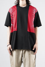 画像をギャラリービューアに読み込む, mastermind JAPAN BANDANA SS TEE / REGULAR FIT (BLACK x RED)