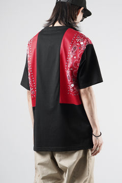画像をギャラリービューアに読み込む, mastermind JAPAN BANDANA SS TEE / REGULAR FIT (BLACK x RED)
