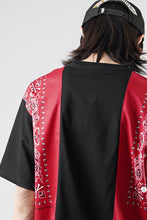 画像をギャラリービューアに読み込む, mastermind JAPAN BANDANA SS TEE / REGULAR FIT (BLACK x RED)
