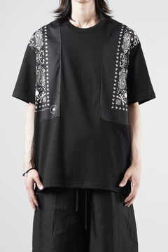画像をギャラリービューアに読み込む, mastermind JAPAN BANDANA SS TEE / REGULAR FIT (BLACK x BLACK)