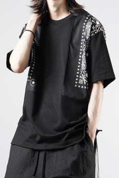 画像をギャラリービューアに読み込む, mastermind JAPAN BANDANA SS TEE / REGULAR FIT (BLACK x BLACK)