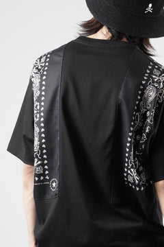 画像をギャラリービューアに読み込む, mastermind JAPAN BANDANA SS TEE / REGULAR FIT (BLACK x BLACK)