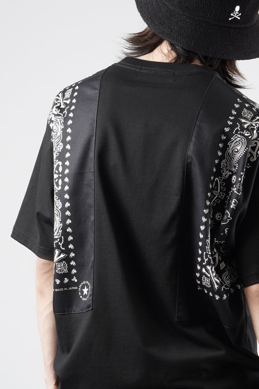 画像をギャラリービューアに読み込む, mastermind JAPAN BANDANA SS TEE / REGULAR FIT (BLACK x BLACK)