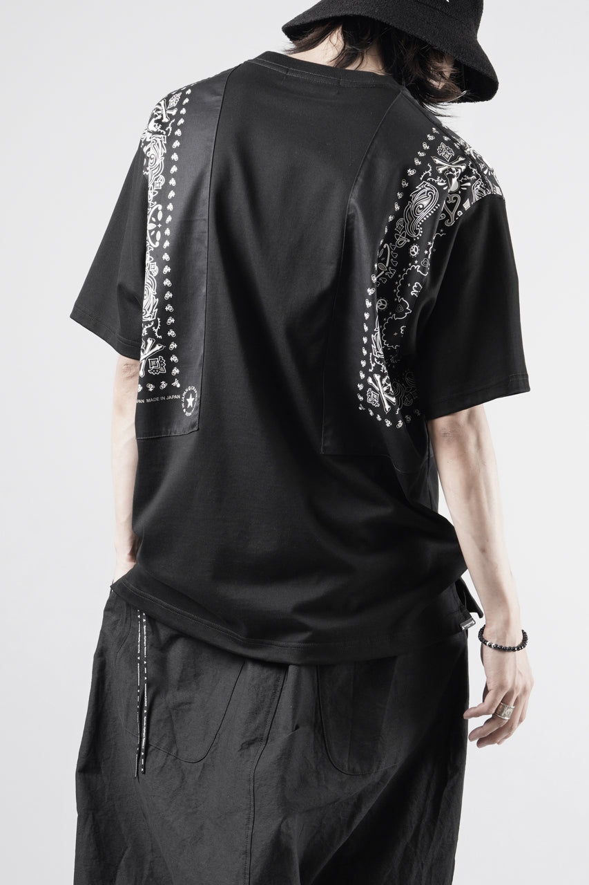 画像をギャラリービューアに読み込む, mastermind JAPAN BANDANA SS TEE / REGULAR FIT (BLACK x BLACK)