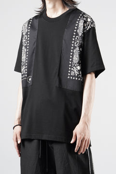 画像をギャラリービューアに読み込む, mastermind JAPAN BANDANA SS TEE / REGULAR FIT (BLACK x BLACK)