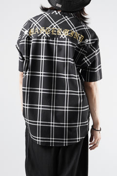 画像をギャラリービューアに読み込む, mastermind JAPAN MIXED-FABRIC POCKET SS TEE / REGULAR FIT (BLACK x BLACK)