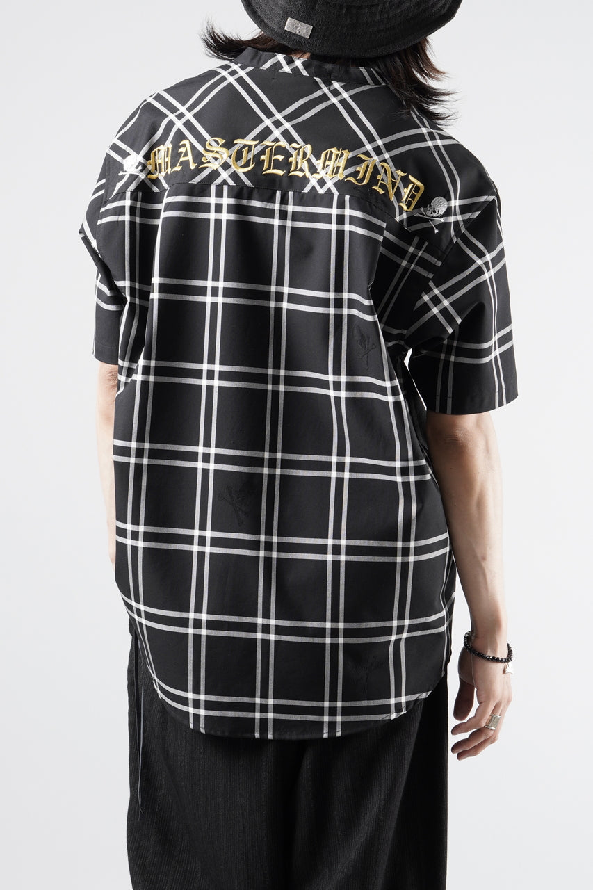 画像をギャラリービューアに読み込む, mastermind JAPAN MIXED-FABRIC POCKET SS TEE / REGULAR FIT (BLACK x BLACK)