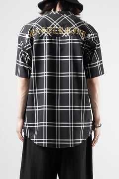 画像をギャラリービューアに読み込む, mastermind JAPAN MIXED-FABRIC POCKET SS TEE / REGULAR FIT (BLACK x BLACK)