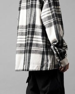 Load image into Gallery viewer, 【SAMPLE SALE】A.F ARTEFACT WOOL PLAID ZIP BLOUSON (BLACK x WHITE)