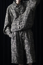 画像をギャラリービューアに読み込む, KLASICA "IRWELL" CURVED ARM BUTTON BLOUSON / BACK JACQUARD HOUND TOOTH CAMO (FOREST)