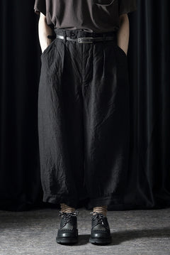 画像をギャラリービューアに読み込む, KLASICA "GOSSE" BALLOON TUCKED TROUSERS / OBSCURE STRIPED 3/3 MINI HBT (MID NIGHT)