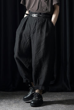 画像をギャラリービューアに読み込む, KLASICA "GOSSE" BALLOON TUCKED TROUSERS / OBSCURE STRIPED 3/3 MINI HBT (MID NIGHT)