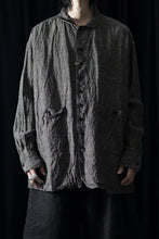 画像をギャラリービューアに読み込む, KLASICA "SH-051" BACK FLAP SHIRTS with BIG POCKETS / ANCIENT COLORED LINEN CHAMBRAY (BROWN)