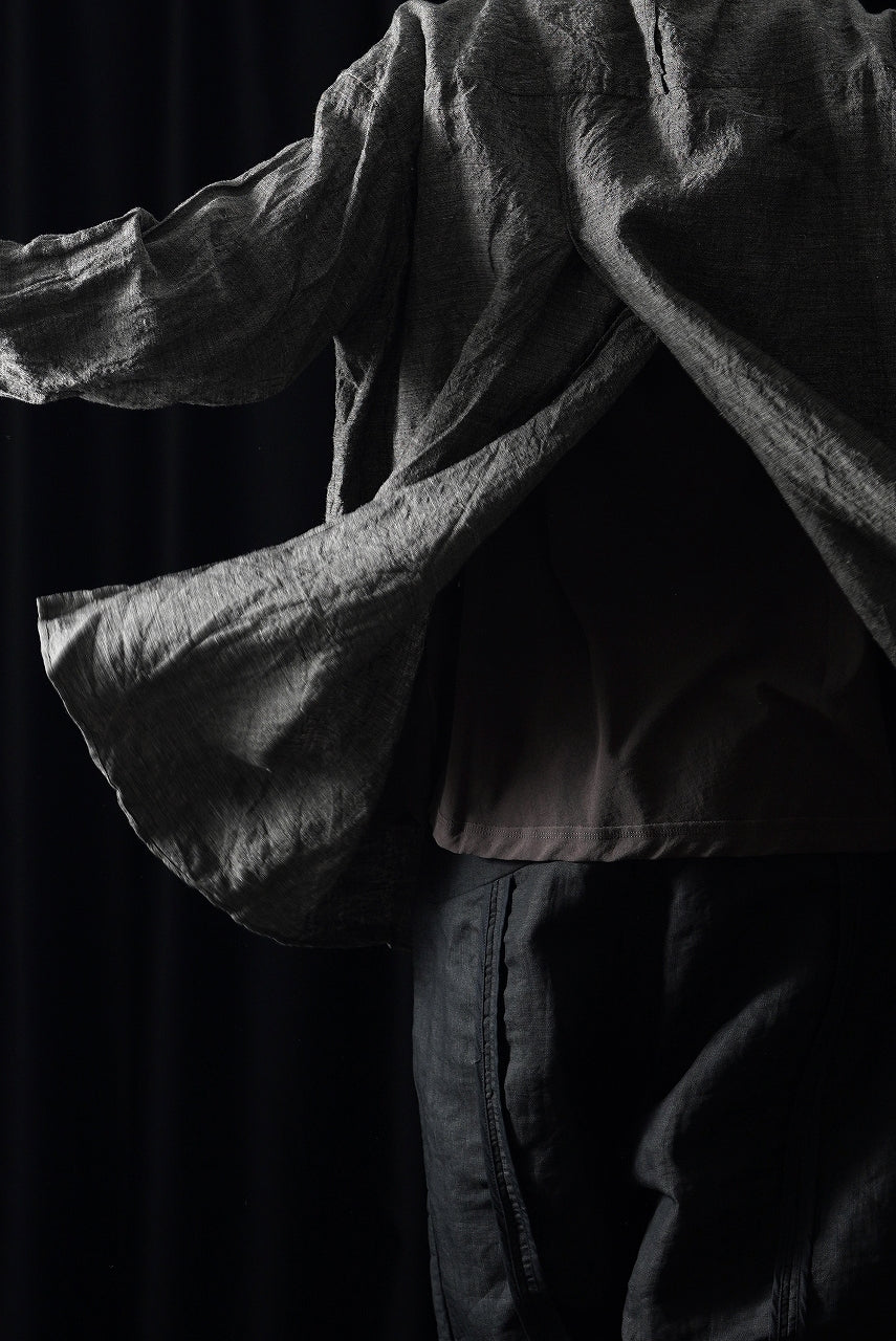 画像をギャラリービューアに読み込む, KLASICA "SH-051" BACK FLAP SHIRTS with BIG POCKETS / ANCIENT COLORED LINEN CHAMBRAY (BROWN)