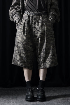 画像をギャラリービューアに読み込む, KLASICA "SABRON 66" RE CONSTRUCTED MID PANTS / BACK JACQUARD HOUND TOOTH CAMO (FOREST)