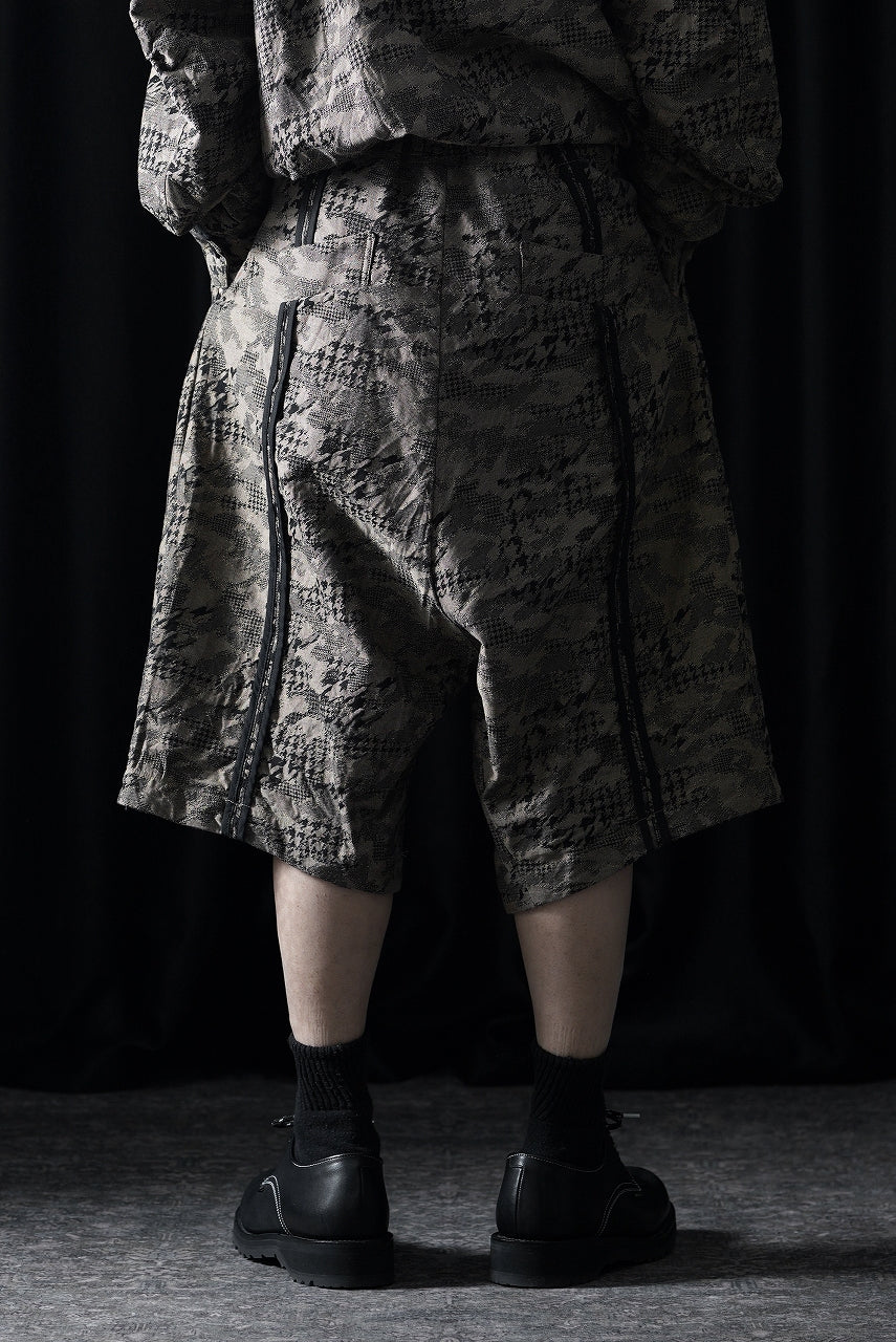画像をギャラリービューアに読み込む, KLASICA "SABRON 66" RE CONSTRUCTED MID PANTS / BACK JACQUARD HOUND TOOTH CAMO (FOREST)