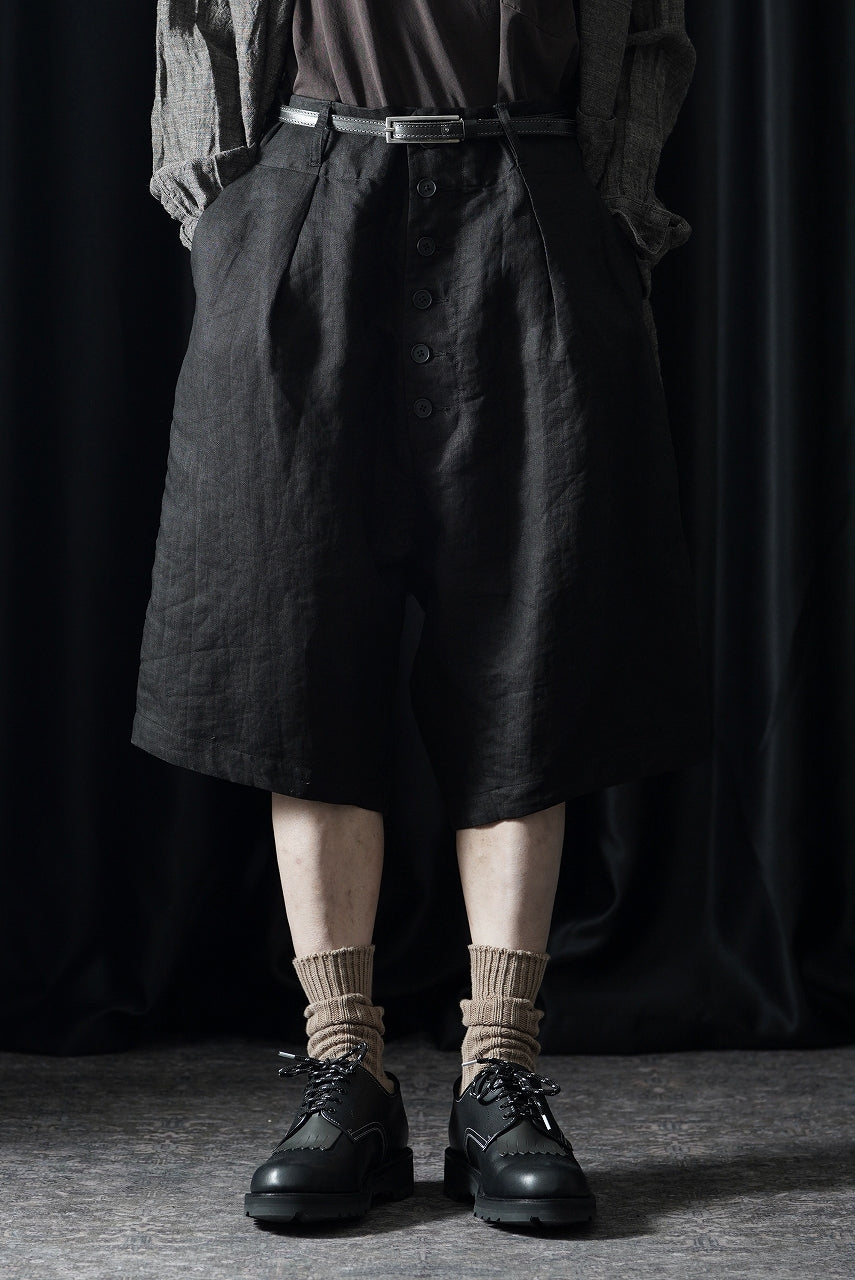 画像をギャラリービューアに読み込む, KLASICA "SABRON 66" RE CONSTRUCTED MID PANTS / CRISP FINISH AIRLY MICRO DOBBY (BLACK)