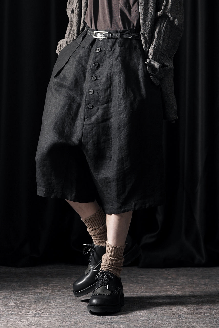 画像をギャラリービューアに読み込む, KLASICA "SABRON 66" RE CONSTRUCTED MID PANTS / CRISP FINISH AIRLY MICRO DOBBY (BLACK)