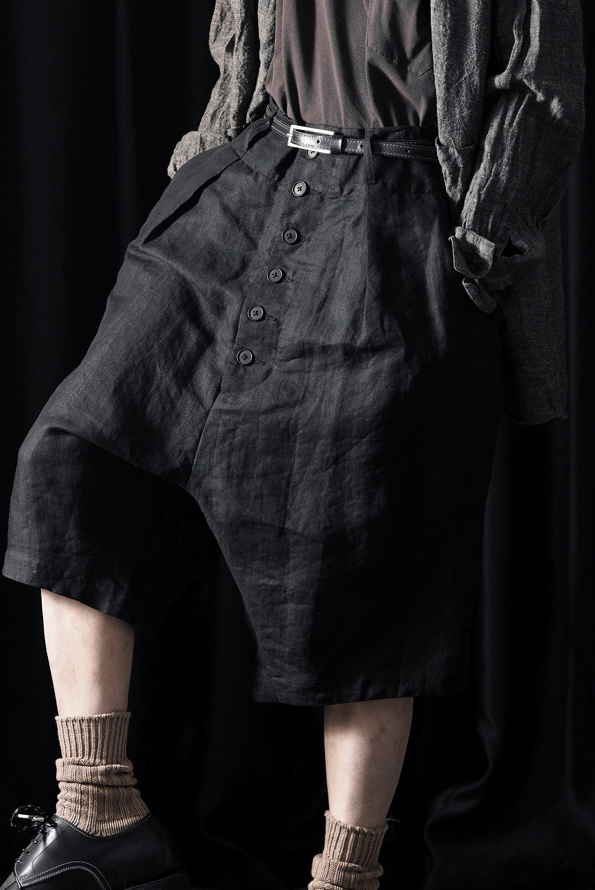 画像をギャラリービューアに読み込む, KLASICA "SABRON 66" RE CONSTRUCTED MID PANTS / CRISP FINISH AIRLY MICRO DOBBY (BLACK)