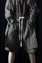 画像をギャラリービューアに読み込む, KLASICA "VENT" LAYERED WIDE SHORTS / ANCIENT COLORED LINEN CHAMBRAY (BROWN)