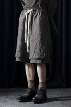 画像をギャラリービューアに読み込む, KLASICA "VENT" LAYERED WIDE SHORTS / ANCIENT COLORED LINEN CHAMBRAY (BROWN)