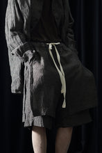 画像をギャラリービューアに読み込む, KLASICA "VENT" LAYERED WIDE SHORTS / ANCIENT COLORED LINEN CHAMBRAY (BROWN)