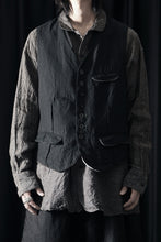 画像をギャラリービューアに読み込む, KLASICA "JEUNET" SQUARE SHAPED LOOSE VEST / OBSCURE STRIPED 3/3 MINI HBT (MID NIGHT)
