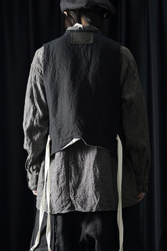 画像をギャラリービューアに読み込む, KLASICA "JEUNET" SQUARE SHAPED LOOSE VEST / OBSCURE STRIPED 3/3 MINI HBT (MID NIGHT)