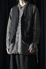 画像をギャラリービューアに読み込む, KLASICA "JEUNET" SQUARE SHAPED LOOSE VEST / OBSCURE STRIPED 3/3 MINI HBT (MID NIGHT)