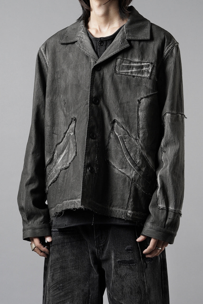 Load image into Gallery viewer, Professor.E AGED WORK JACKET (COLD DYED GREY)