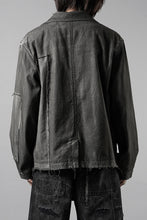 Load image into Gallery viewer, Professor.E AGED WORK JACKET (COLD DYED GREY)