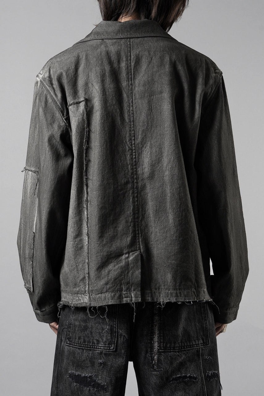 Load image into Gallery viewer, Professor.E AGED WORK JACKET (COLD DYED GREY)
