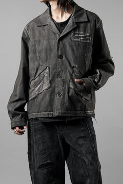 Load image into Gallery viewer, Professor.E AGED WORK JACKET (COLD DYED GREY)