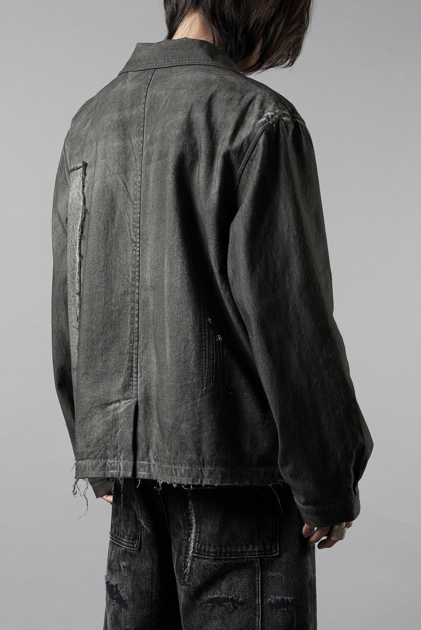 Load image into Gallery viewer, Professor.E AGED WORK JACKET (COLD DYED GREY)