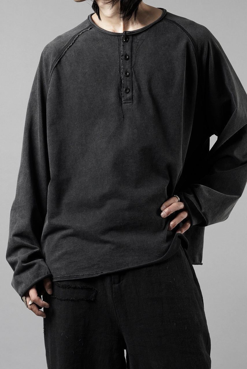 Professor.E HENLEY L/S TEE (COLD DYED GREY)