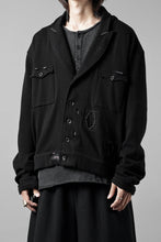 Load image into Gallery viewer, Professor.E DESTROYED KNIT WORK JACKET (BLACK)
