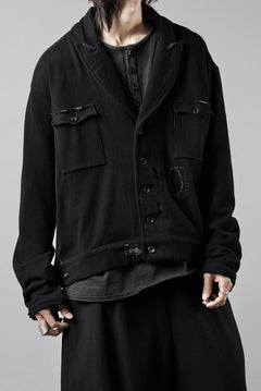 Load image into Gallery viewer, Professor.E DESTROYED KNIT WORK JACKET (BLACK)