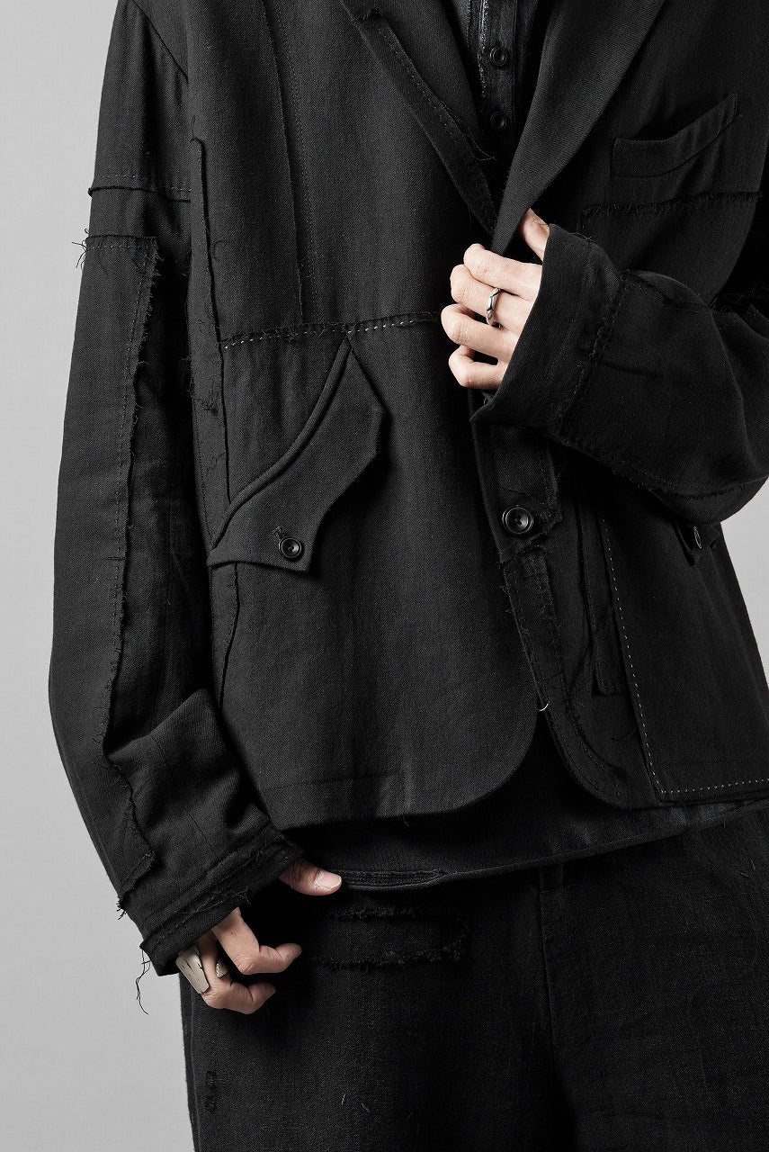 Professor.E PATCHWORK BLAZER (BLACK)の商品ページ | プロフェッサー Professor.E PATCHWORK BLAZER (BLACK)の商品ページ | プロフェッサー
