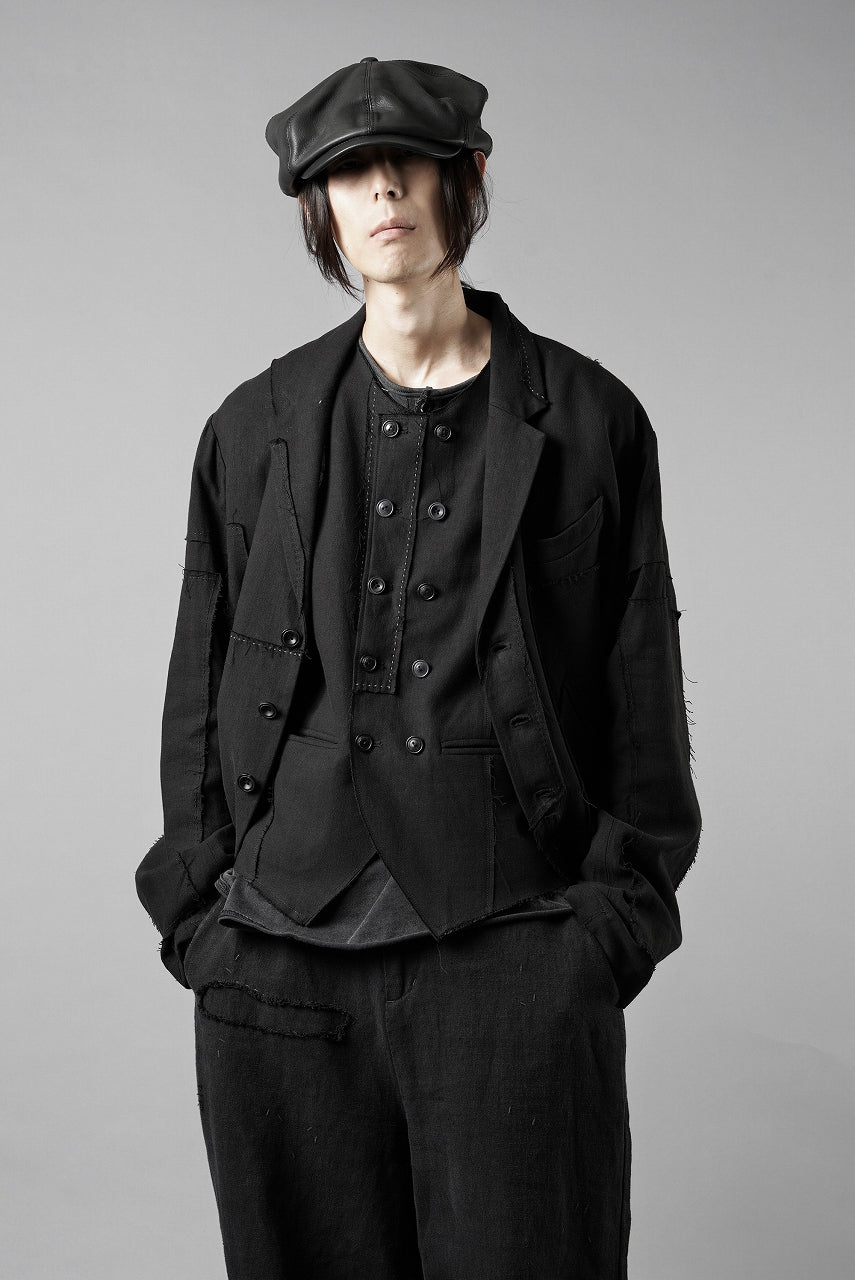 画像をギャラリービューアに読み込む, Professor.E PATCHWORK BLAZER (BLACK)
